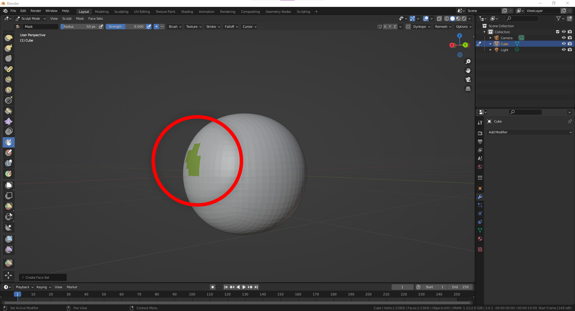 Blender Green Faces While in Sculpt Mode