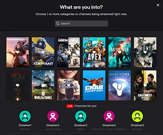 What Are You Into on Twitch for New Viewer Image