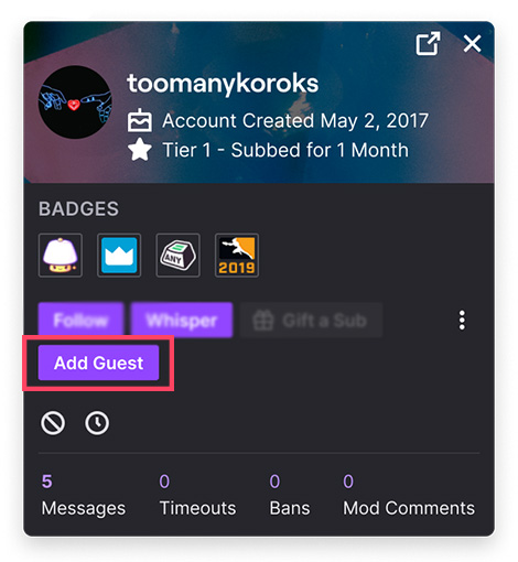 Add Guest Option Twitch Image
